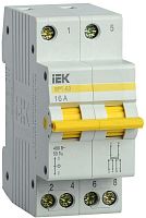 Выключатель-разъединитель трехпозиционный 2п ВРТ-63 16А | код MPR10-2-016 | IEK